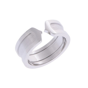 カルティエ C2リング #48 シルバー B4040548 K18ホワイトゴールド WG レディース ジュエリー 【中古】【jewelry】