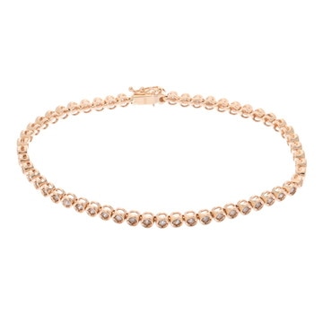 ノーブランド テニスブレスレット ゴールド K18イエローゴールド YG レディース ジュエリー 【中古】【jewelry】