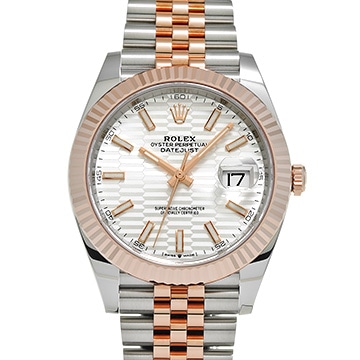 ロレックス デイトジャスト 41 126331 シルバー フルーテッドモチーフ メンズ 時計 【中古】【wristwatch】