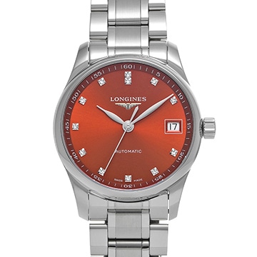 ロンジン マスターコレクション デイト 34mm L2.357.4.08.6 オレンジ/ダイヤモンド メンズ 時計 【新品】【wristwatch】