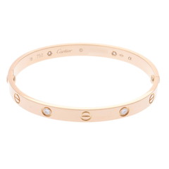 カルティエ ラブブレスレット #18 旧型 4PD ゴールド K18ピンクゴールド PG レディース ジュエリー 【中古】【jewelry】