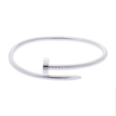 カルティエ ジュストアンクル ブレスレット #17 シルバー K18ホワイトゴールド WG レディース ジュエリー 【中古】【jewelry】