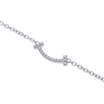 ティファニー Tスマイル ブレスレット ミニ シルバー K18ホワイトゴールド WG レディース ジュエリー 【中古】【jewelry】