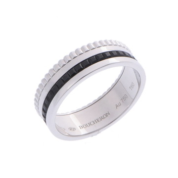 ブシュロン キャトルブラック リング スモール #60 シルバー JRG01790 K18ホワイトゴールド WG/PVD レディース ジュエリー 【中古】【jewelry】