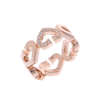カルティエ Cハートリング #49 ゴールド K18ピンクゴールド PG レディース ジュエリー 【中古】【jewelry】