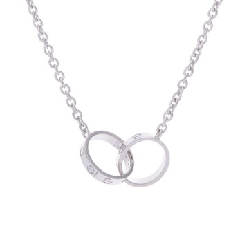 カルティエ ベビーラブネックレス シルバー K18ホワイトゴールド WG レディース ジュエリー 【中古】【jewelry】