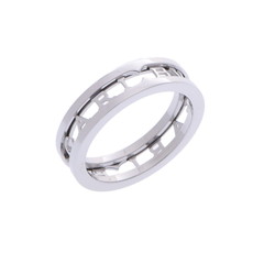 ブルガリ B.ZERO1 ロゴスパイラル リング #59 シルバー 359369 K18ホワイトゴールド WG レディース ジュエリー 【中古】【jewelry】