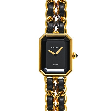 シャネル プルミエール M H0001 ブラック レディース 時計 【中古】【wristwatch】