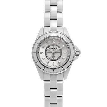 シャネル J12 29MM H2570 ホワイトシェル/ダイヤモンド レディース 時計 【中古】【wristwatch】