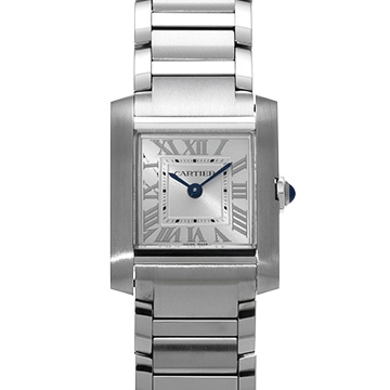カルティエ タンクフランセーズ SM WSTA0065 シルバー レディース 時計 【中古】【wristwatch】
