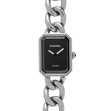 シャネル プルミエール メタル チェーン H7019 ブラックラッカー レディース 時計 【中古】【wristwatch】