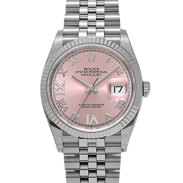 ロレックス デイトジャスト 36 126234 ピンク/ダイヤモンド メンズ 時計 【中古】【wristwatch】