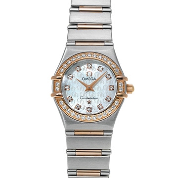 オメガ コンステレーション ミニ クォーツ 1360.75 ホワイトシェル/ダイヤモンド レディース 時計 【中古】【wristwatch】