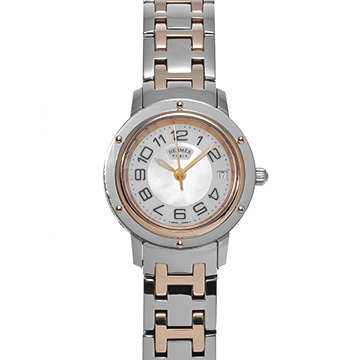 エルメス クリッパー クラシック CP1.221 ホワイトシェル レディース 時計 【中古】【wristwatch】