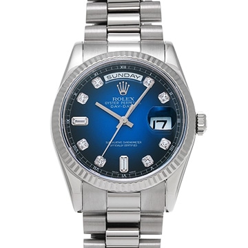 ロレックス デイデイト 118239A ブルー・グラデーション/ダイヤモンド メンズ 時計 【中古】【wristwatch】