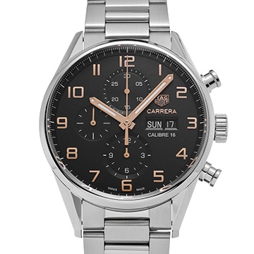 タグ ホイヤー カレラ キャリバー16 クロノグラフ デイデイト CV2A1AB.BA0738 ブラック メンズ 時計 【中古】【wristwatch】