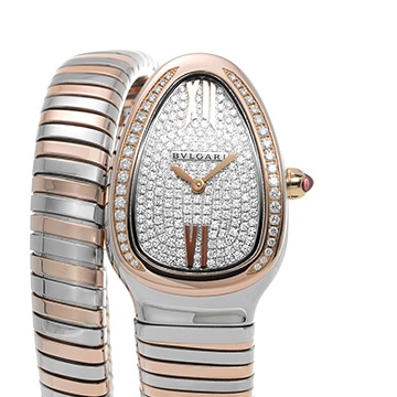 ブルガリ セルペンティ トゥボガス シングルスパイラル SP35SPG ダイヤモンド レディース 時計 【中古】【wristwatch】