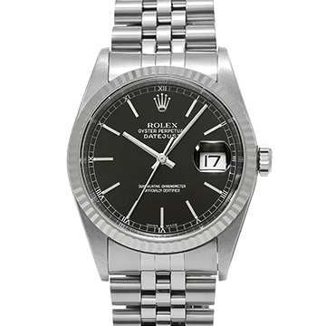 ロレックス デイトジャスト 16234 ブラック メンズ 時計 【中古】【wristwatch】