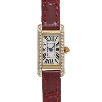 カルティエ タンク アロンジェ WB300551 ホワイト レディース 時計 【中古】【wristwatch】
