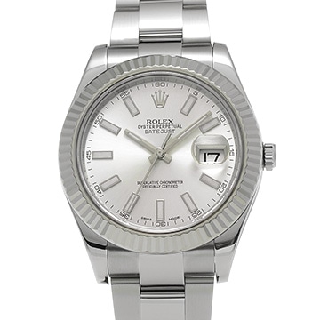 ロレックス デイトジャスト II 116334 シルバー メンズ 時計 【中古】【wristwatch】