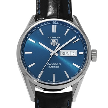 タグ ホイヤー カレラ キャリバー5 デイデイト WAR201E.FC6292 ブルー メンズ 時計 【中古】【wristwatch】