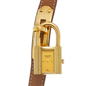エルメス ケリーウォッチ KE1.201 シャンパン レディース 時計 【中古】【wristwatch】