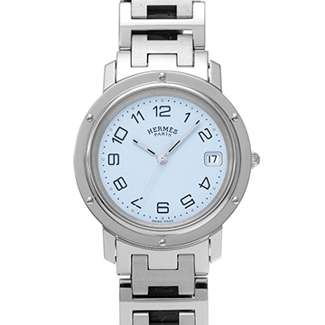 エルメス クリッパー CL6.710 ホワイト メンズ 時計 【中古】【wristwatch】