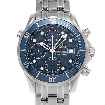 オメガ シーマスター ダイバー300 クロノグラフ 2225.80 ブルー メンズ 時計 【中古】【wristwatch】