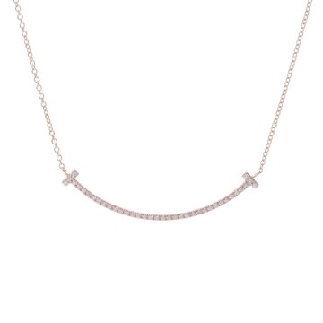 ティファニー Tスマイルネックレス スモール ゴールド K18ピンクゴールド PG レディース ジュエリー 【中古】【jewelry】