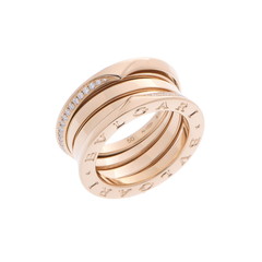 ブルガリ B.ZERO1リング #50 デミパヴェ ゴールド 359156 K18ピンクゴールド PG レディース ジュエリー 【中古】【jewelry】