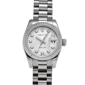 ロレックス デイトジャスト 179179G シルバーコンピュータ/ダイヤモンド レディース 時計 【中古】【wristwatch】