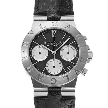 ブルガリ ディアゴノ スポーツ クロノグラフ CH35S ブラック/シルバー メンズ 時計 【中古】【wristwatch】