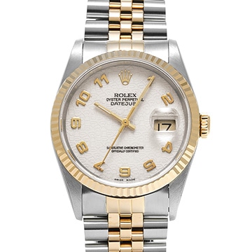 ロレックス デイトジャスト  16233 アイボリーコンピュータ メンズ 時計 【中古】【wristwatch】