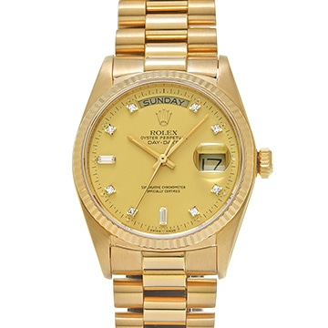 ロレックス デイデイト 18038A シャンパン/ダイヤモンド メンズ 時計 【中古】【wristwatch】