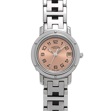 エルメス クリッパー CL4.210.431/3758 ピンク レディース 時計 【中古】【wristwatch】