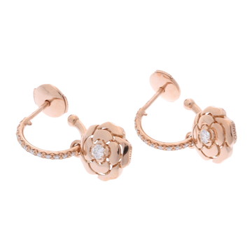 シャネル カメリア ピアス ゴールド J11659 K18ピンクゴールド PG レディース ジュエリー 【中古】【jewelry】