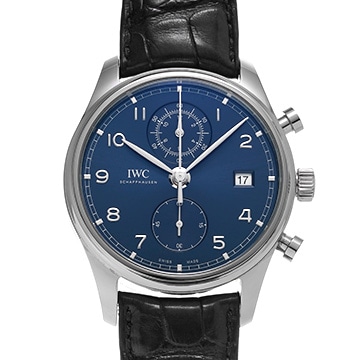 IWC ポルトギーゼ クロノグラフ クラシック IW390303 ブルー メンズ 時計 【中古】【wristwatch】