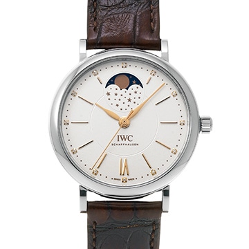 IWC ポートフィノ オートマティック ムーンフェイズ 37 IW459011 シルバーメッキ/ダイヤモンド メンズ 時計 【中古】【wristwatch】