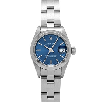 ロレックス オイスターパーペチュアル デイト 69160 ブルー レディース 時計 【中古】【wristwatch】