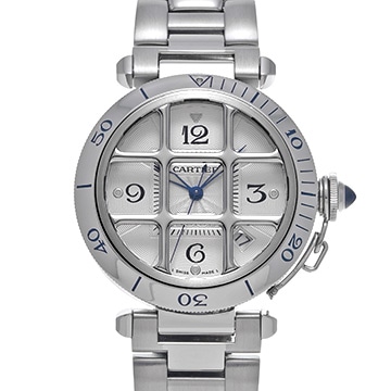 カルティエ パシャ38グリッド W3104055 シルバー ユニセックス 時計 【中古】【wristwatch】