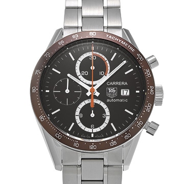 タグ ホイヤー カレラ タキメーター クロノグラフ キャリバー16 CV2013.FC6206 ブラウン メンズ 時計 【中古】【wristwatch】