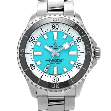 ブライトリング スーパーオーシャン オートマチック44 A17376211L2A1 ターコイズブルー メンズ 時計 【中古】【wristwatch】