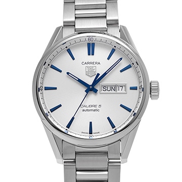 タグ ホイヤー カレラ キャリバー5 デイデイト WAR201K.BA0723 ホワイト メンズ 時計 【中古】【wristwatch】