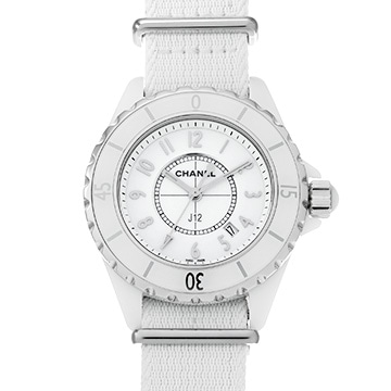 シャネル J12 G.10 GLOSS H4656 ホワイト メンズ 時計 【中古】【wristwatch】
