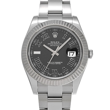 ロレックス デイトジャスト II 116334 グレー メンズ 時計 【中古】【wristwatch】