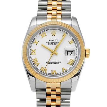 ロレックス デイトジャスト 36 116233 ホワイト メンズ 時計 【中古】【wristwatch】