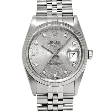 ロレックス デイトジャスト 16234G シルバーコンピュータ/ダイヤモンド メンズ 時計 【中古】【wristwatch】