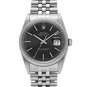 ロレックス デイトジャスト 16234 ブラック メンズ 時計 【中古】【wristwatch】