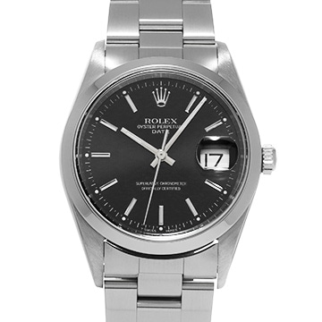 ロレックス オイスターパーペチュアル デイト 15200 ブラック メンズ 時計 【中古】【wristwatch】