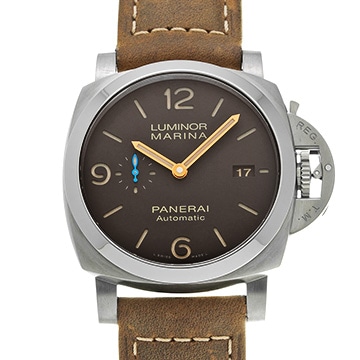 パネライ ルミノールマリーナ 1950 3デイズ オートマティック チタニオ PAM01351 ブラウン メンズ 時計 【中古】【wristwatch】